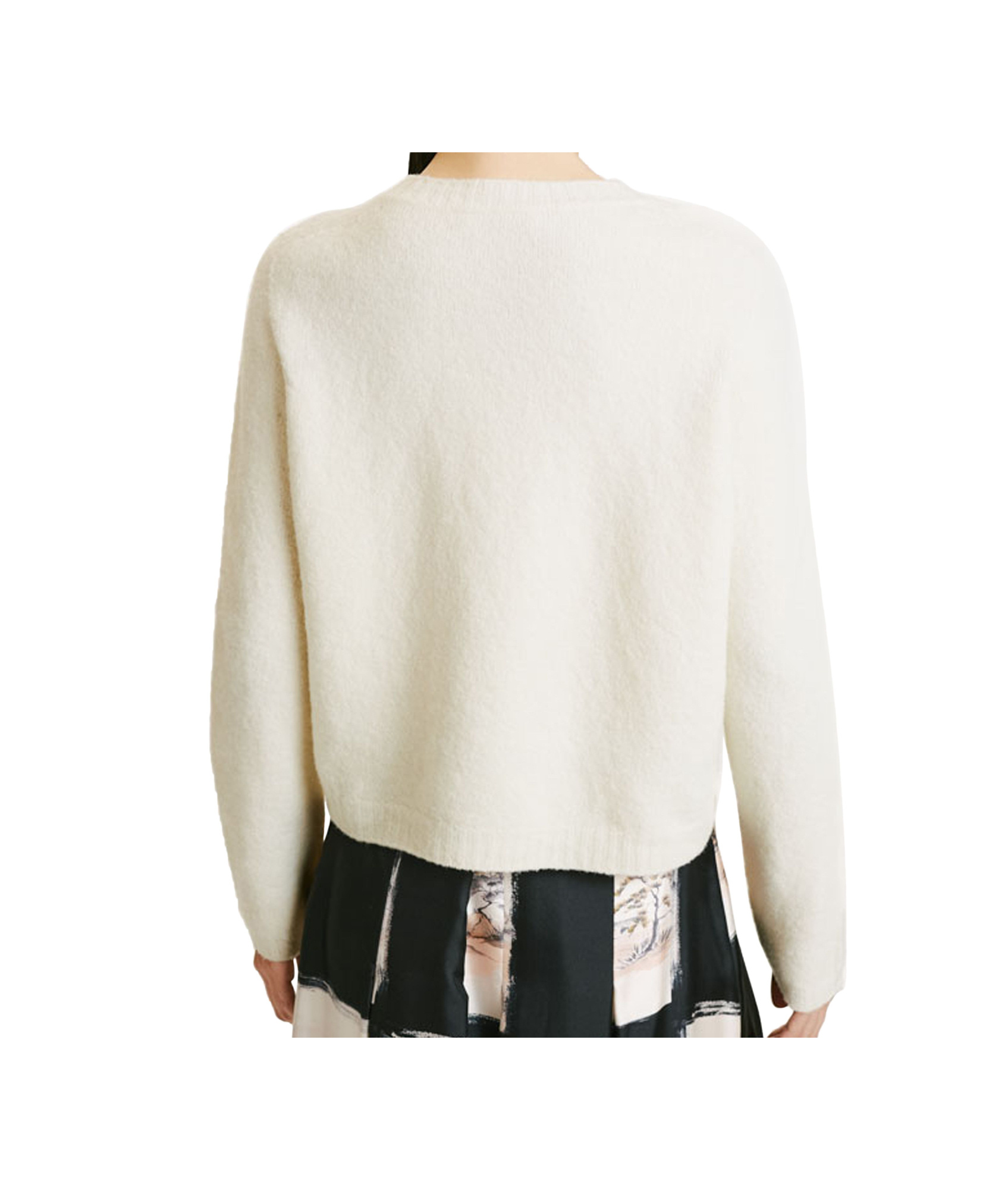 Momoní Long-sleeved Cardigan In White