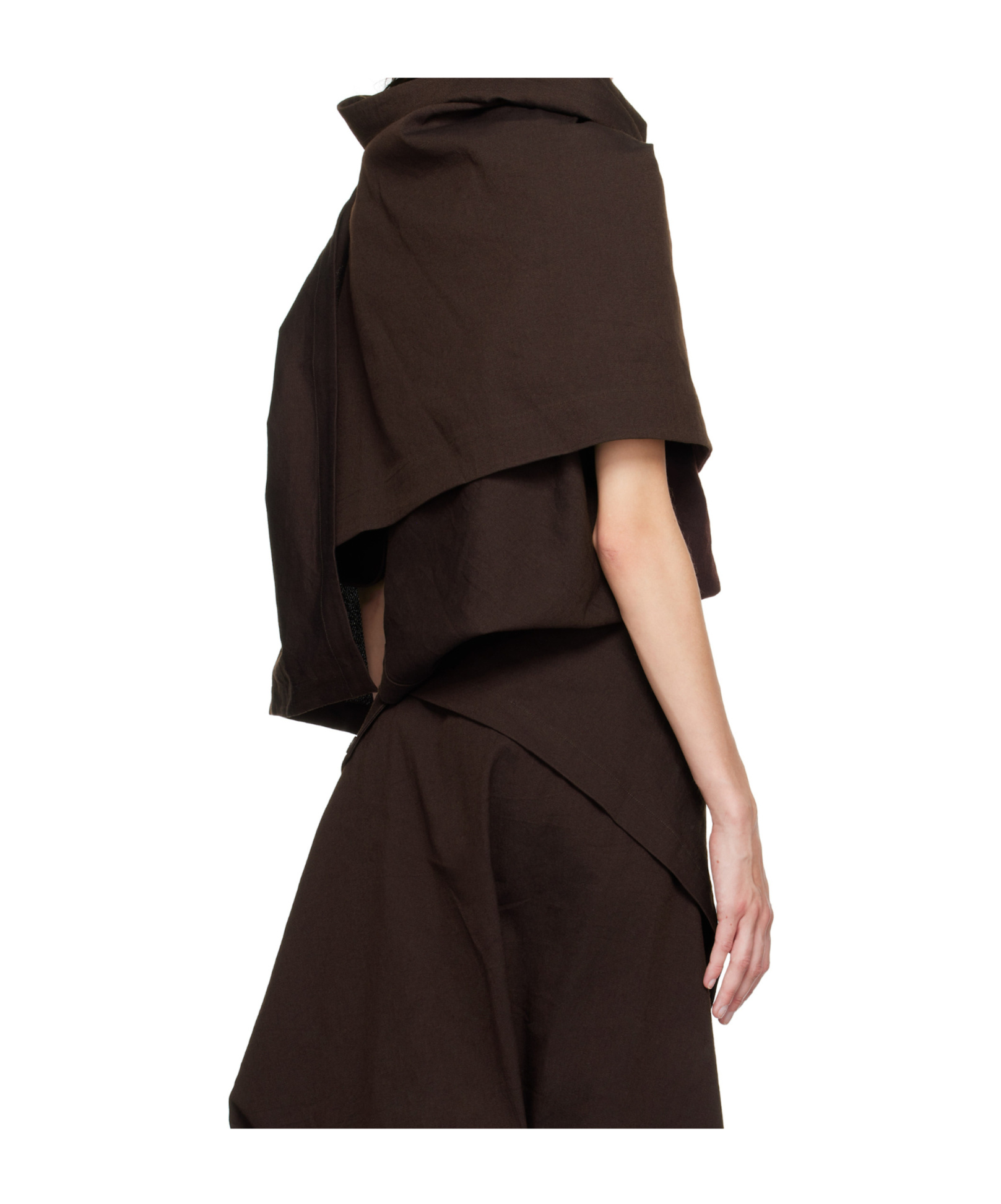 Shop Issey Miyake Irregular Top In Black