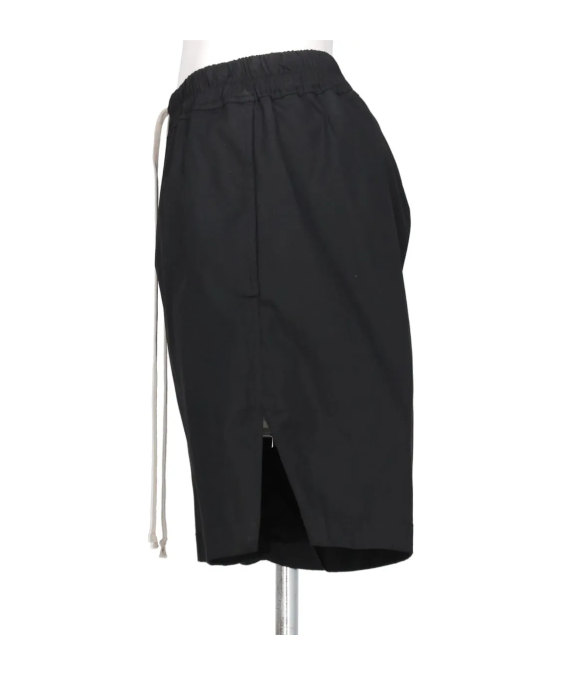 Rick Owens Straight-leg Stretch-cotton Poplin Drawstring Shorts In Black
