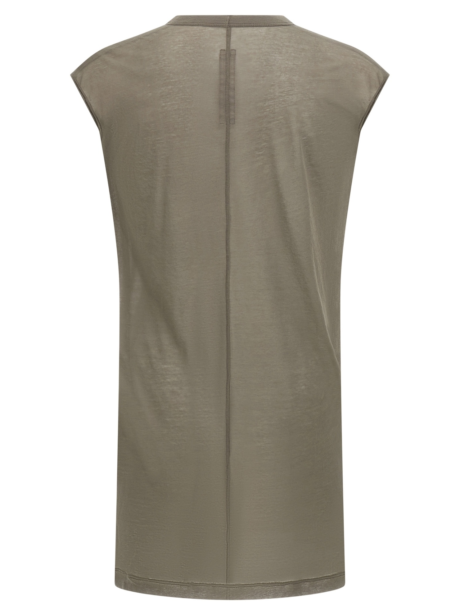 Rick Owens V-neck Cotton T-shirt In Gray