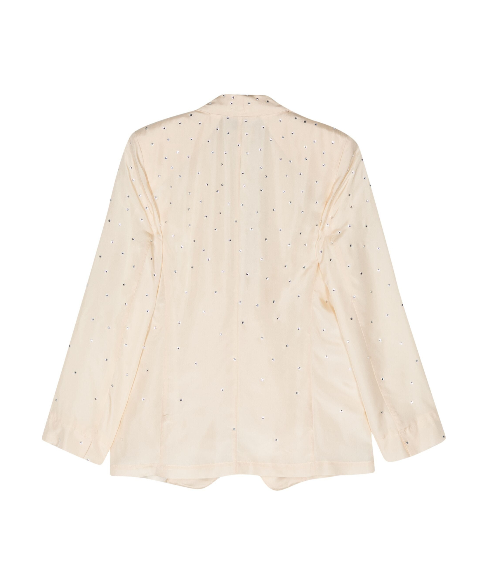 Shop Forte Forte Habotai Crystal Silk Jacket In Avorio