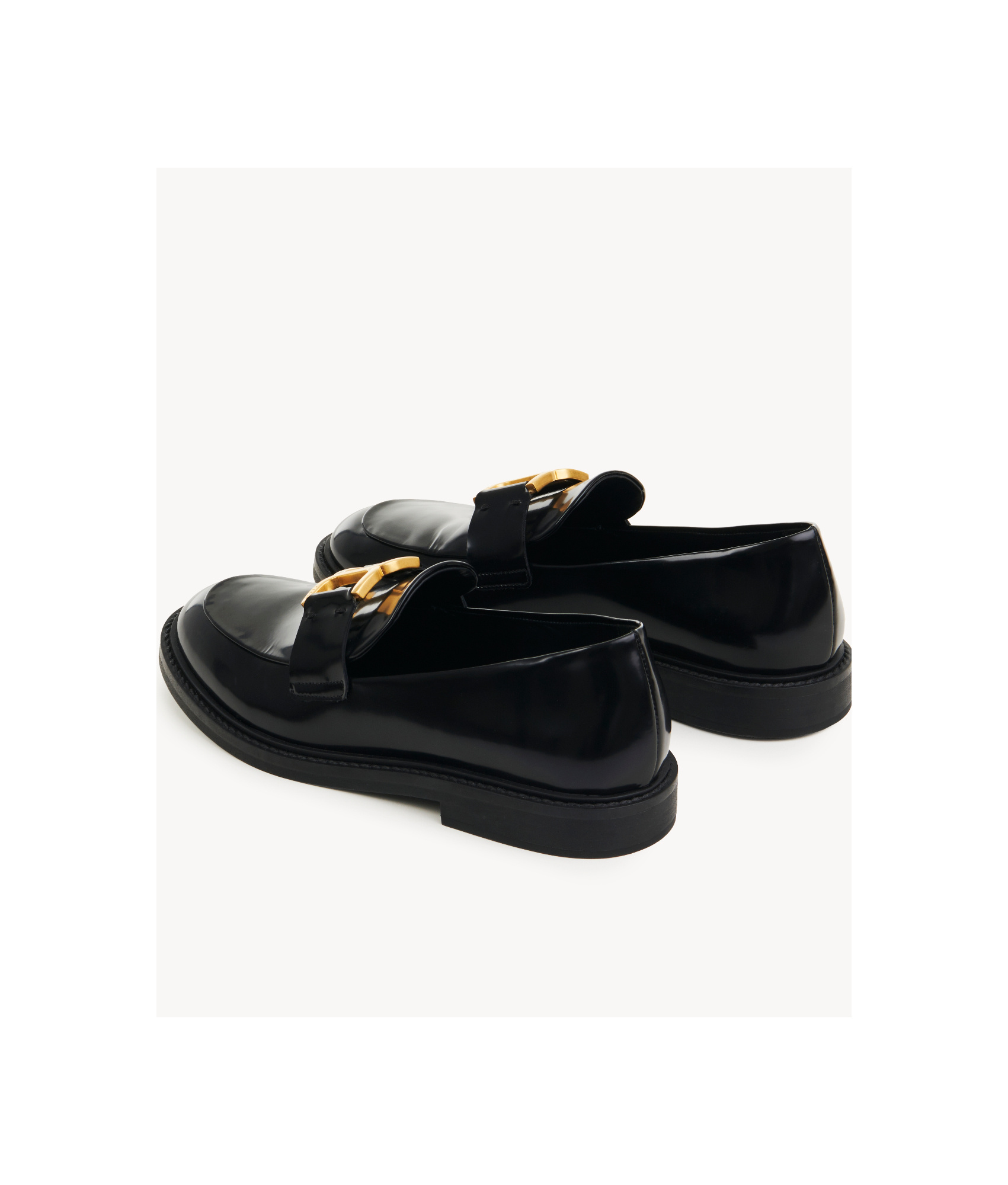 Chloé Marcie Black Brushed Calf Leather Loafer In Black