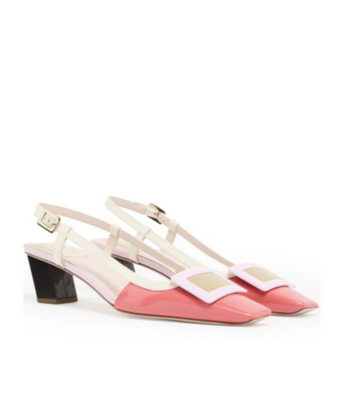 Roger Vivier Belle Vivier Slingback Shoes In White