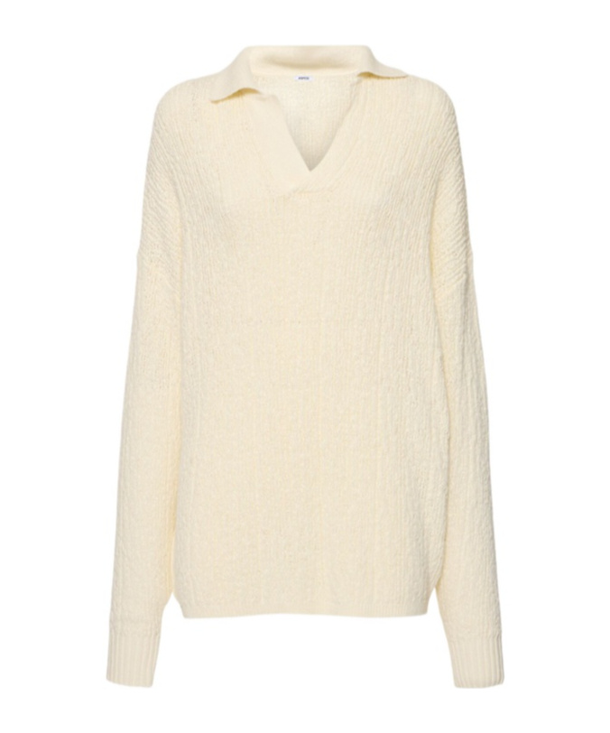 Aspesi Cotton Long Sleeved Polo Top