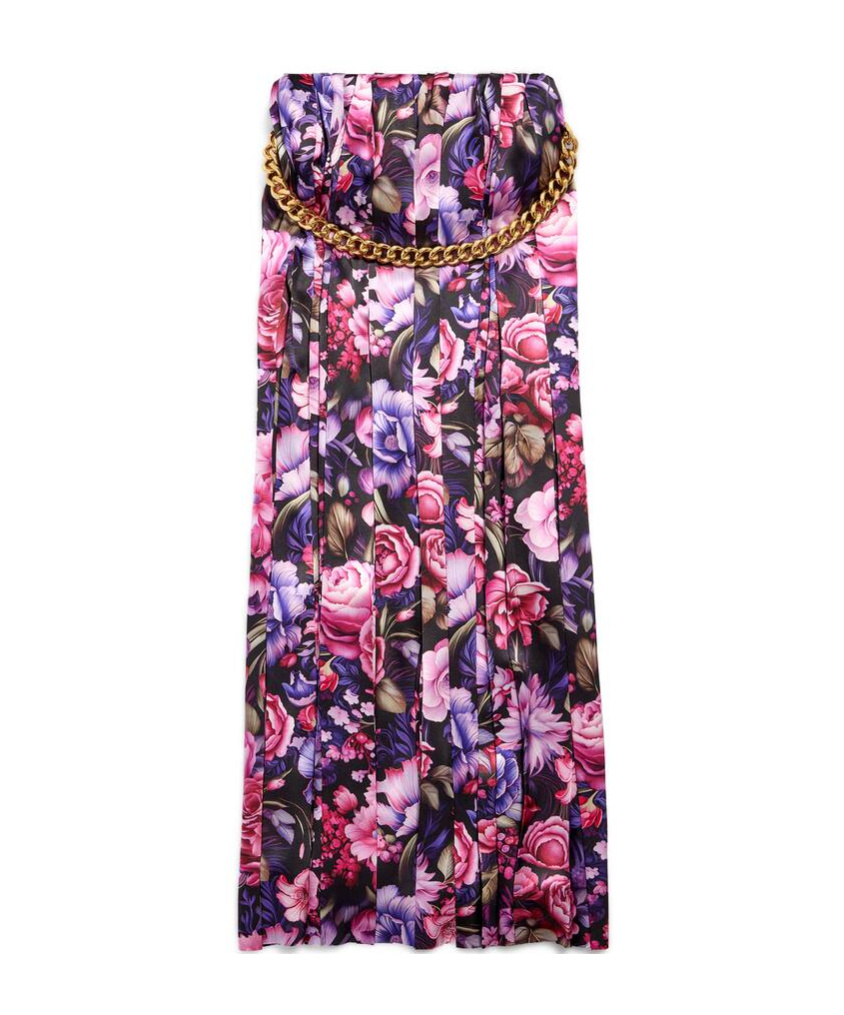 Shop Balenciaga Women's Pleated Skirt In Purple In Pink