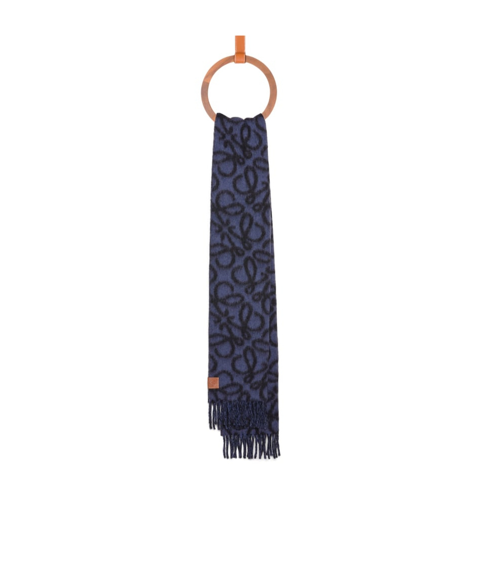 LOEWE ANAGRAM SCARF IN ALPACA AND WOOL