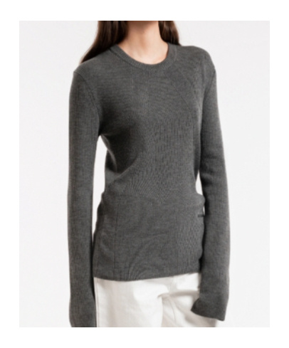 Jil Sander Long-sleeved Sweater In Gray