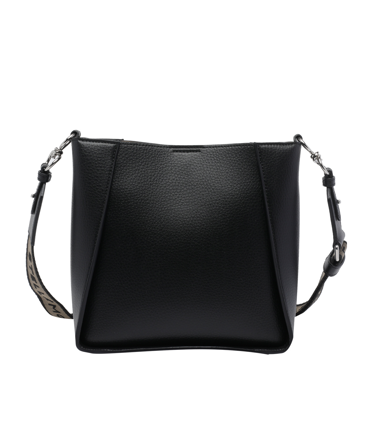 Stella Mccartney Letter Logo Shoulder Bag In Black