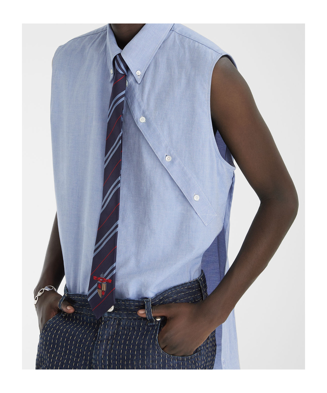 Fendi Pointed Tie In Black