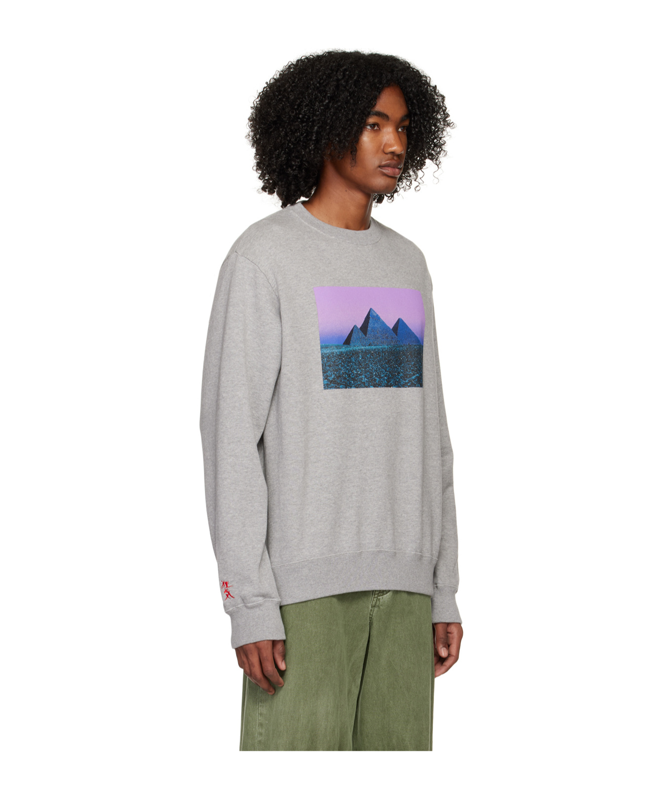 Undercover Rib Round-neck Sweater In Gray