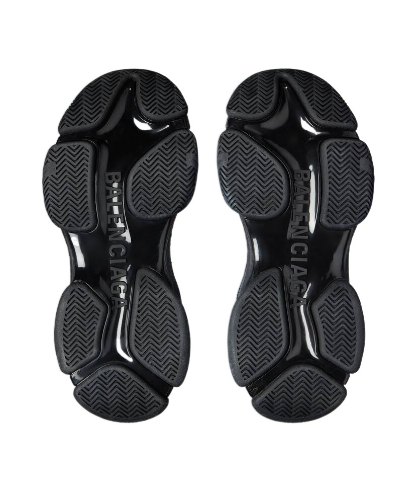 Balenciaga Black Polyester Athletic Sneakers In Black