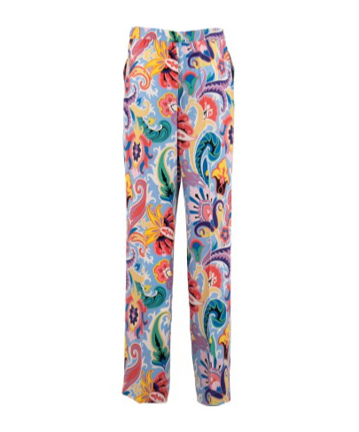 Etro Paisley Trousers In Multicolor