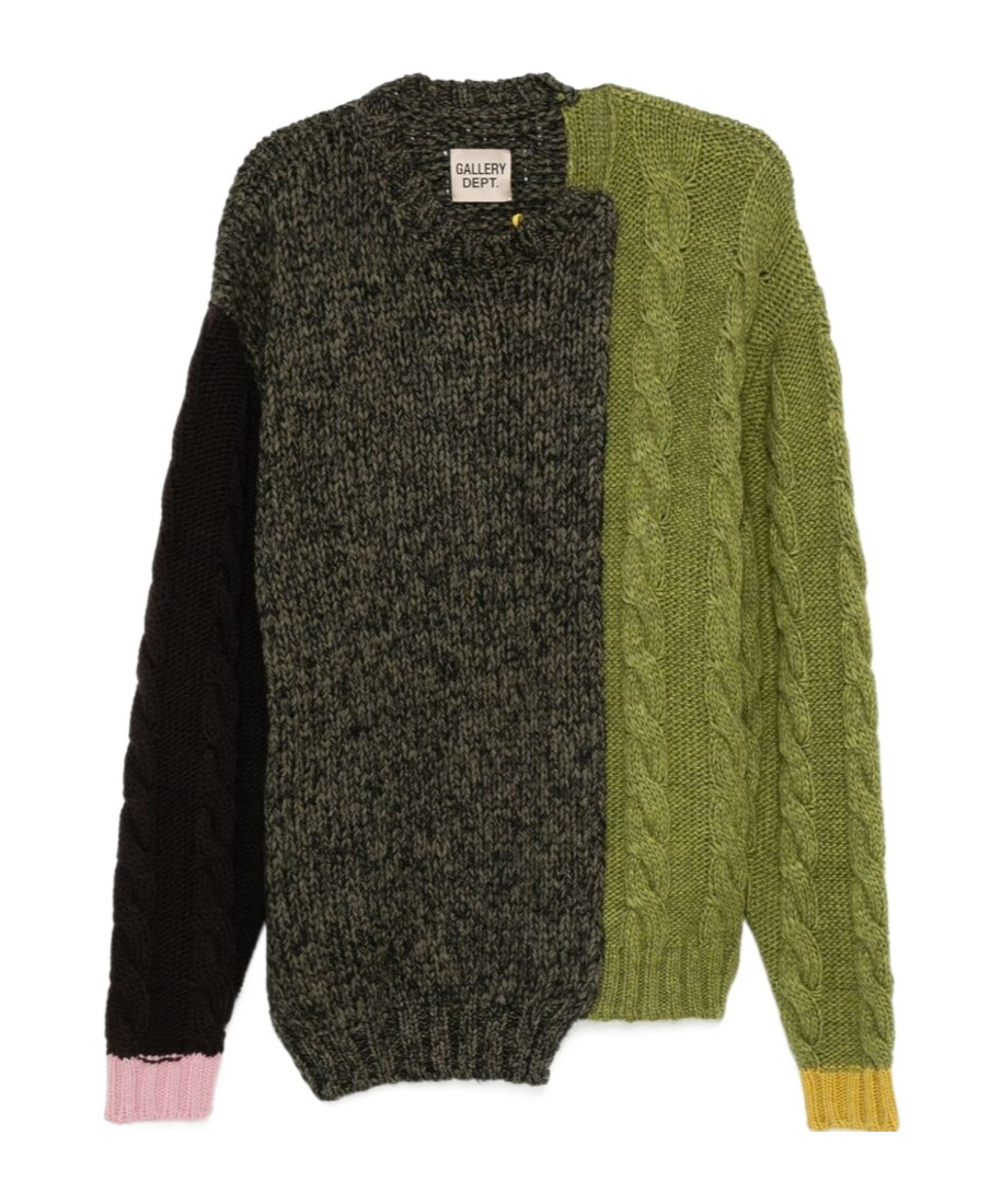 Gallery Dept. Colourblock Sweater In Green