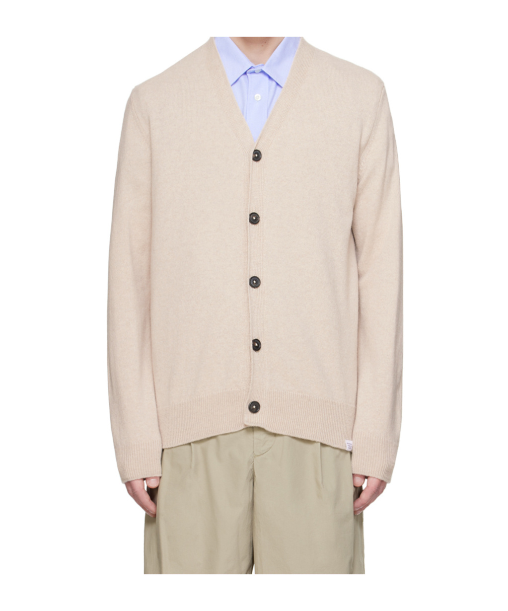 Norse Projects Button-down Cardigan In Nude
