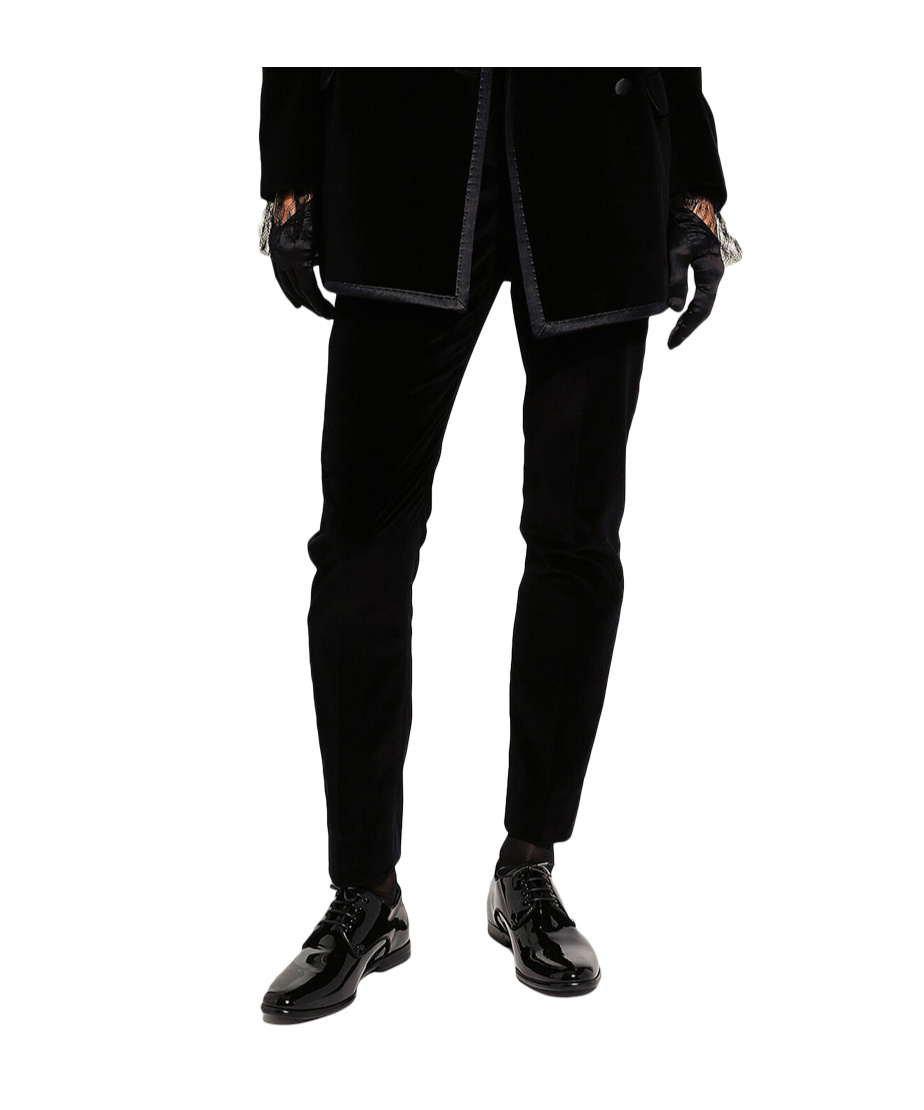 Dolce & Gabbana Black Pants With High Waist And Belt Loops In Black