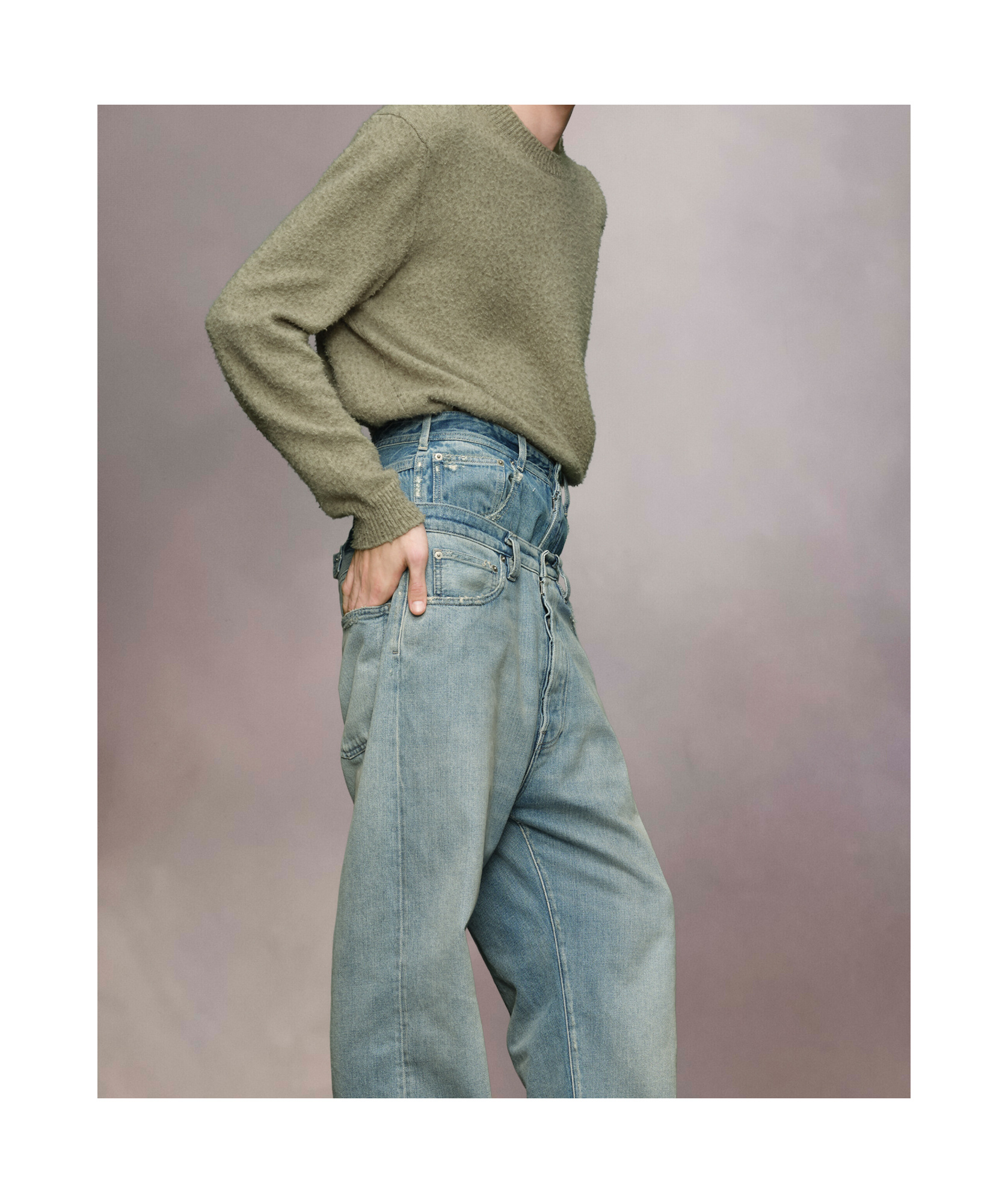 Maison Margiela Crew-neck Jumper In Gray