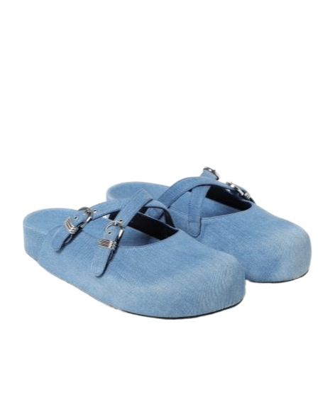 Vic Matie Flat Mules In Blue