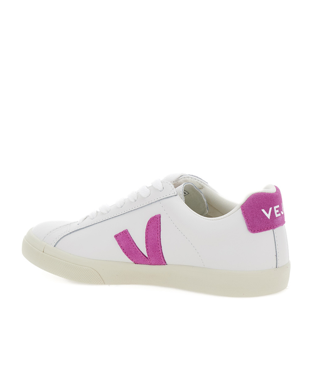 Veja Esplar Bicolor Leather Low-top Sneakers In White