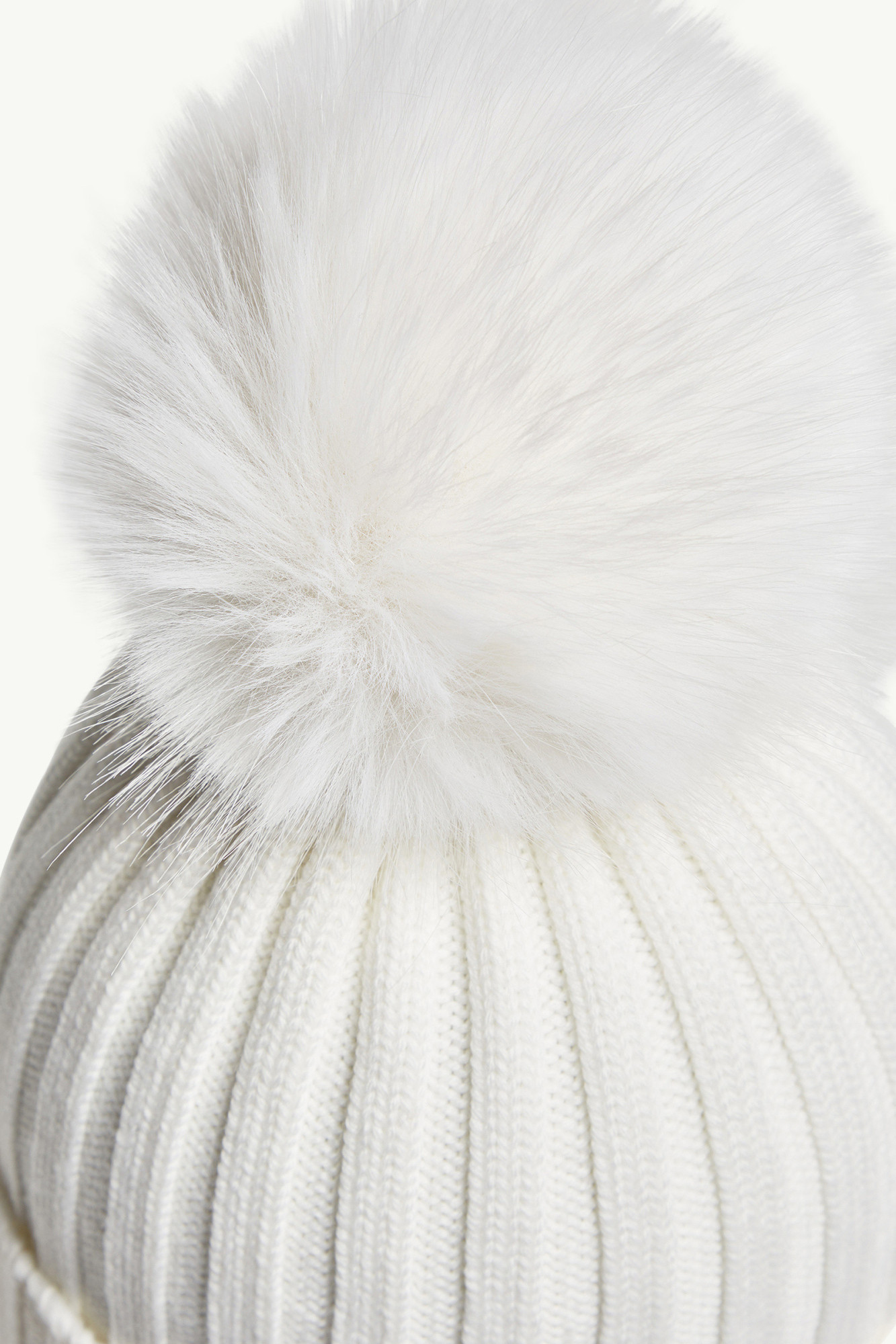 Moncler White Pom-pom Beanie In White