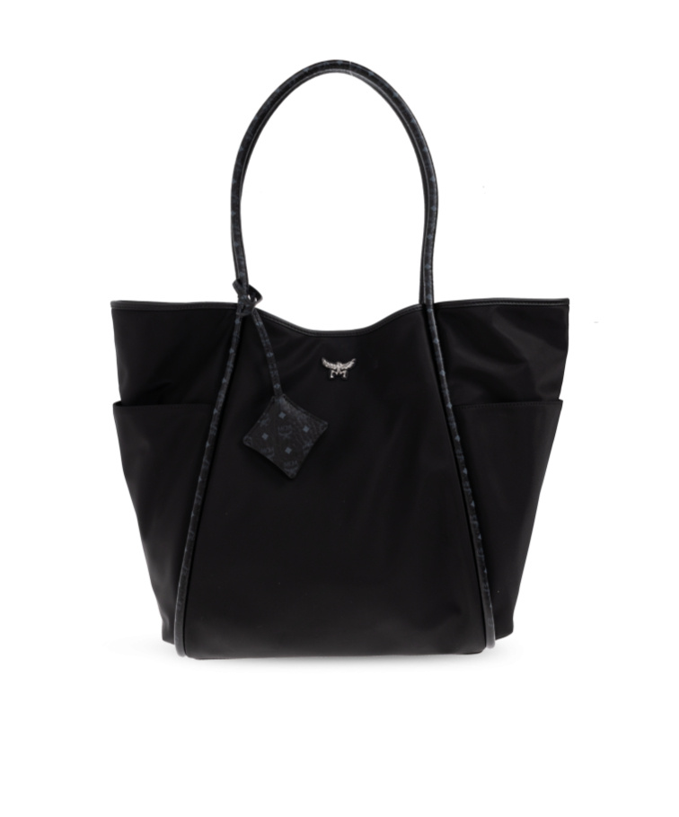 Mcm Double Handle Shopping Bag In Black