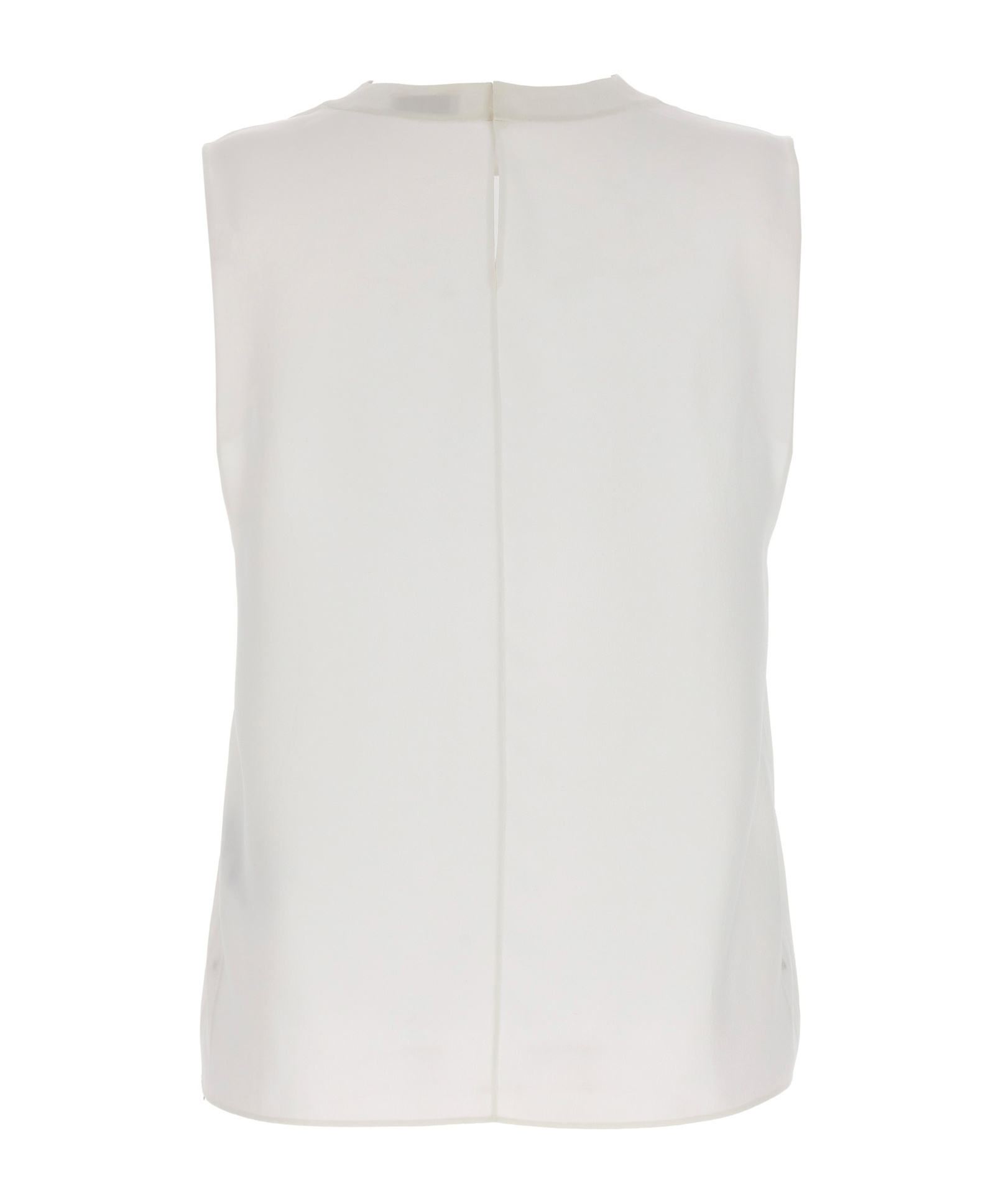Saint Laurent Sleeveless Satin Tank Top In White