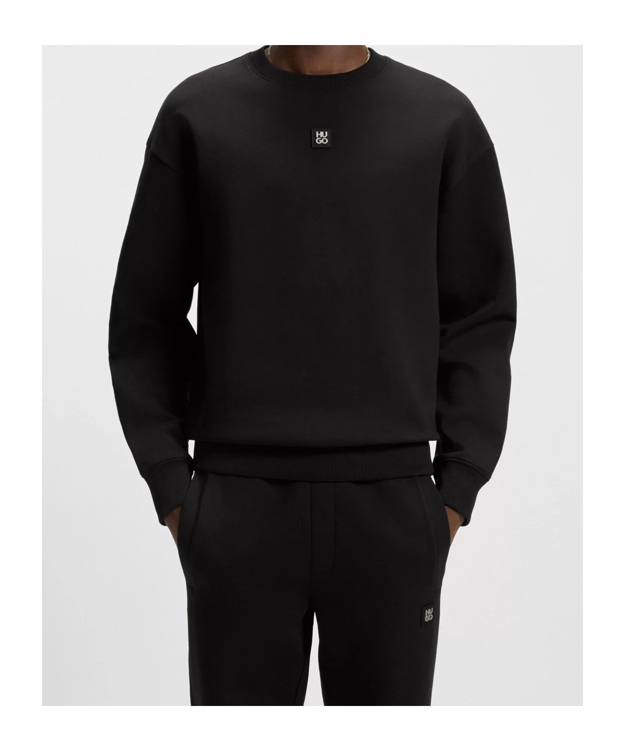 Hugo Boss Logo-patch Sweatshirt In Black