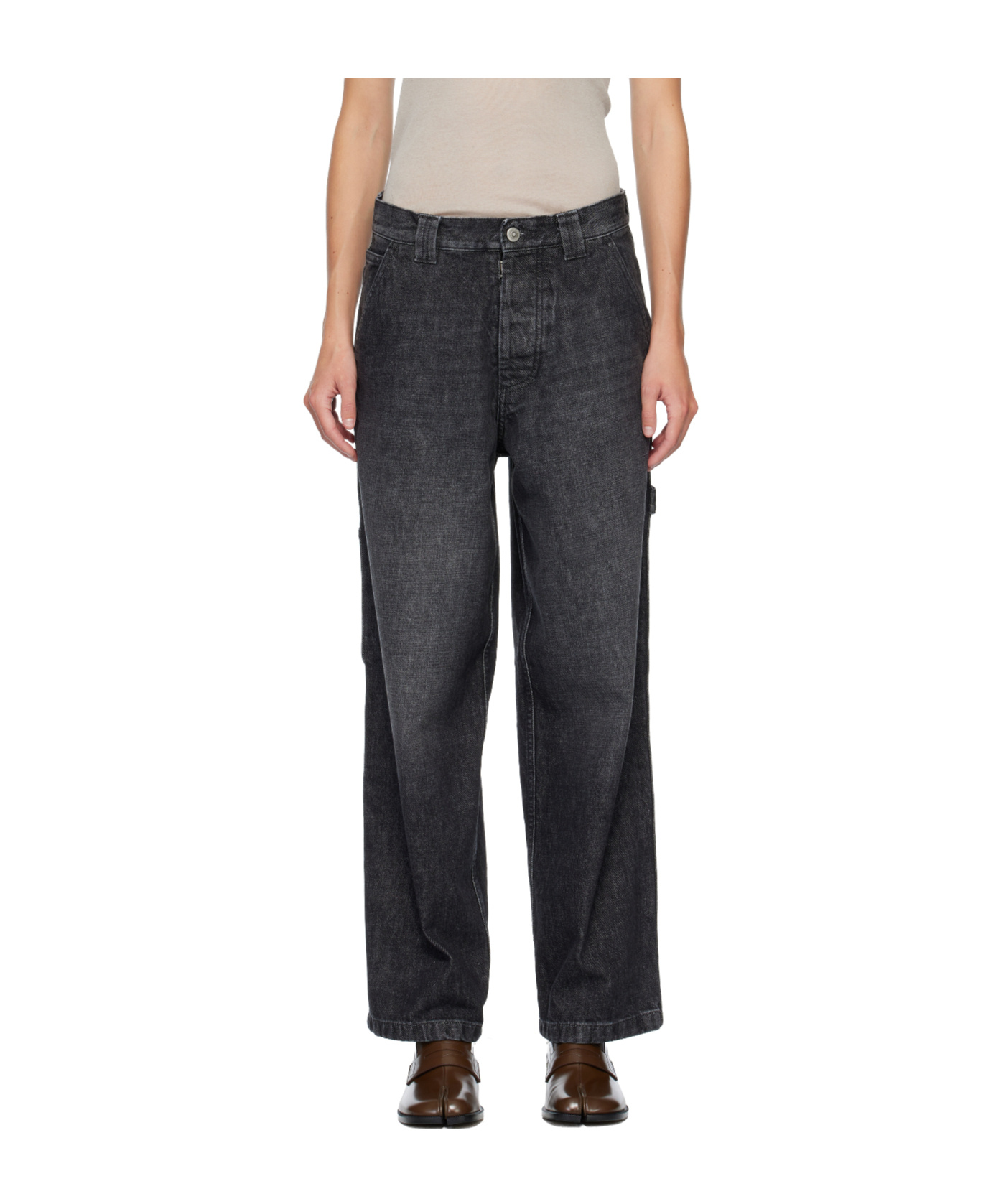 Maison Margiela 5 Pockets Jeans In Black