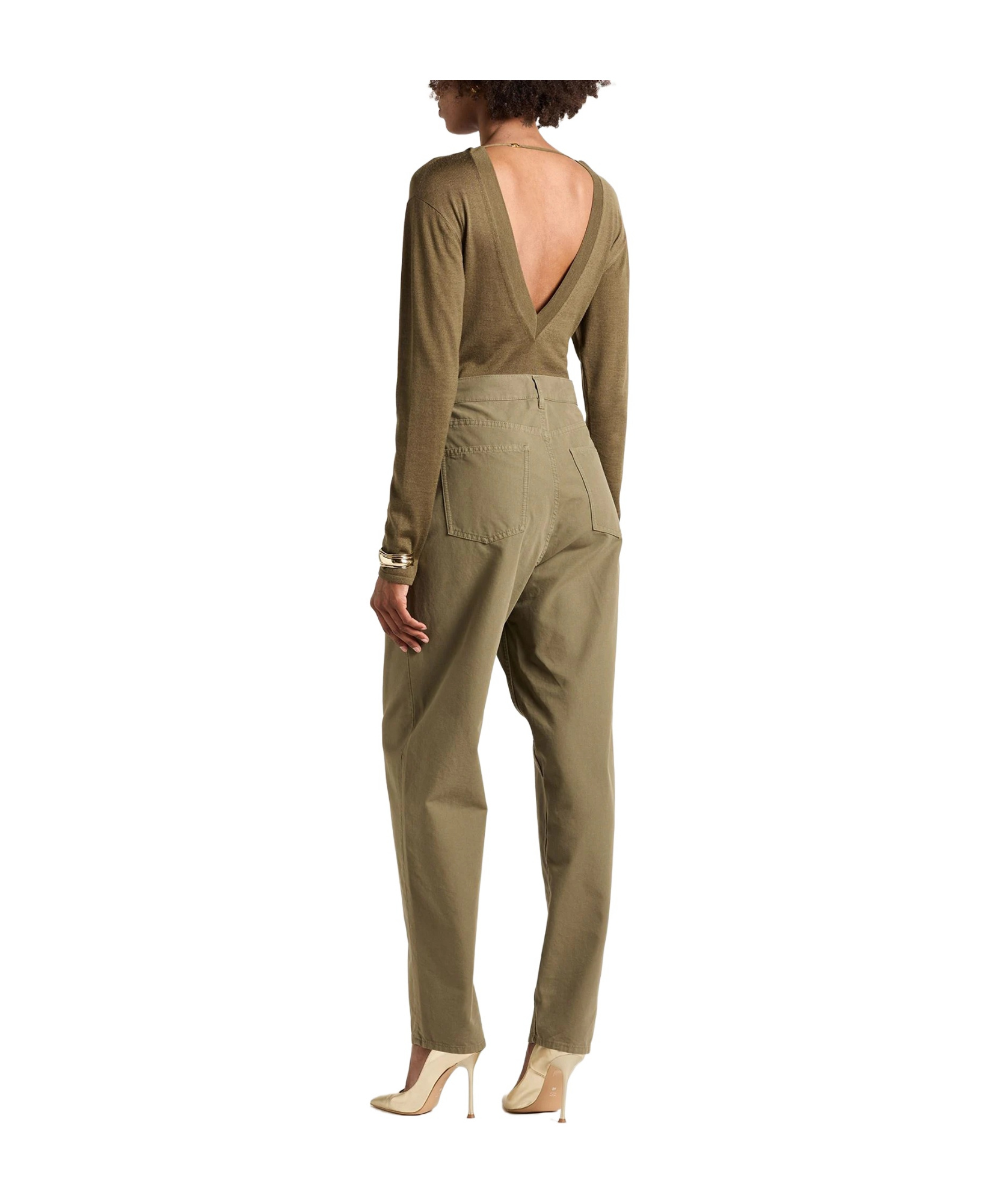 Saint Laurent Solid Color Bodysuits In Multi