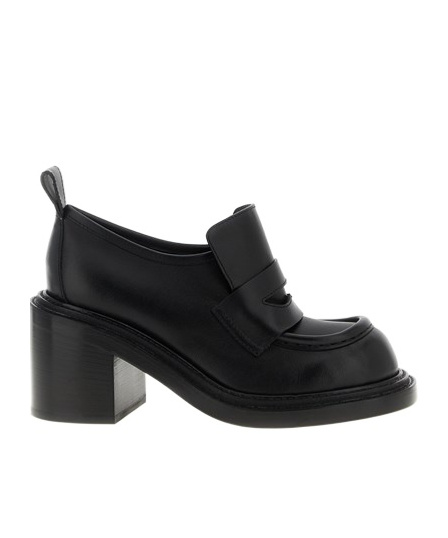 Moschino 90mm Olivia Leather Loafers In Black