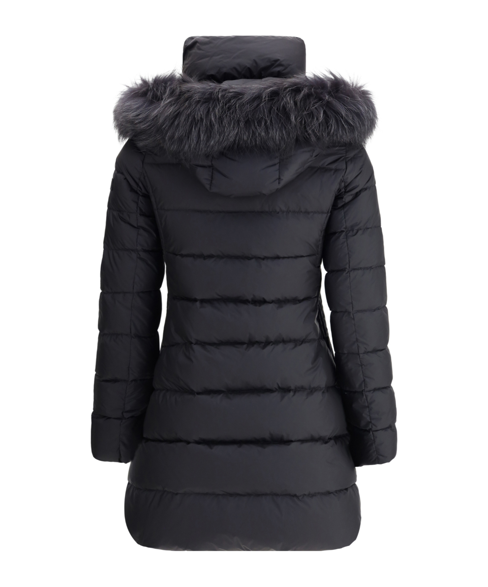 Tatras Quilted Down Coat With Detachable Fur-trimmed Hood In Black