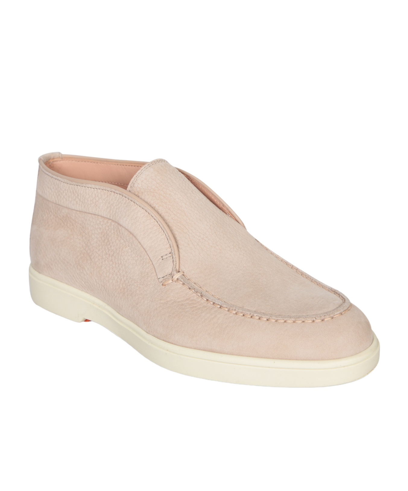 Santoni Round Toe Ankle Boots In Pink