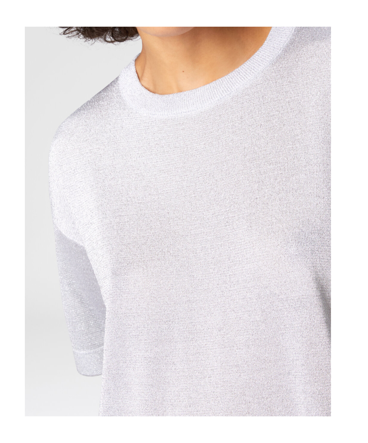 Shop Missoni Oversized Crewneck Sweater In White