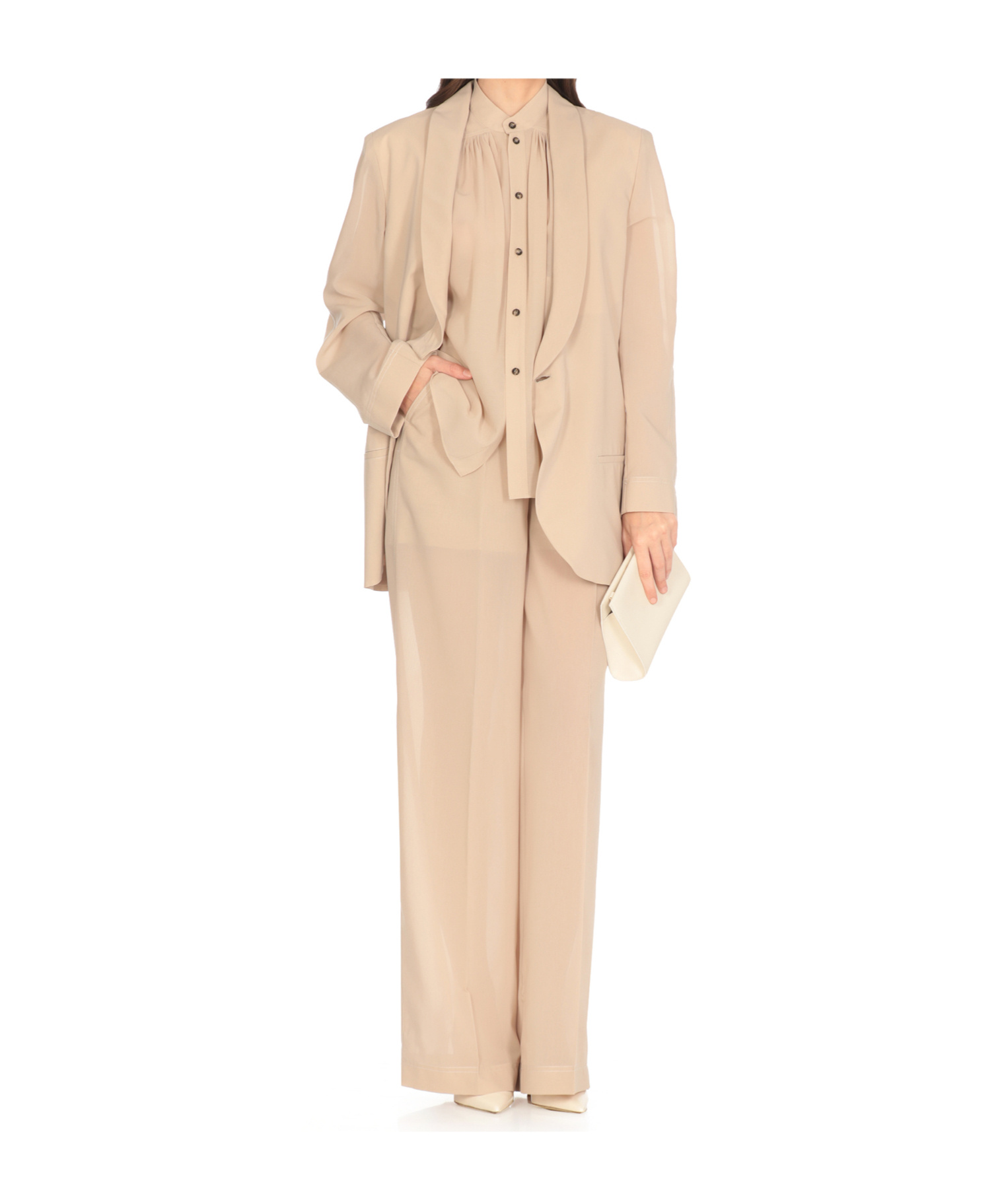 Philosophy Di Lorenzo Serafini Etamine Single Breasted Jacket In Neutral