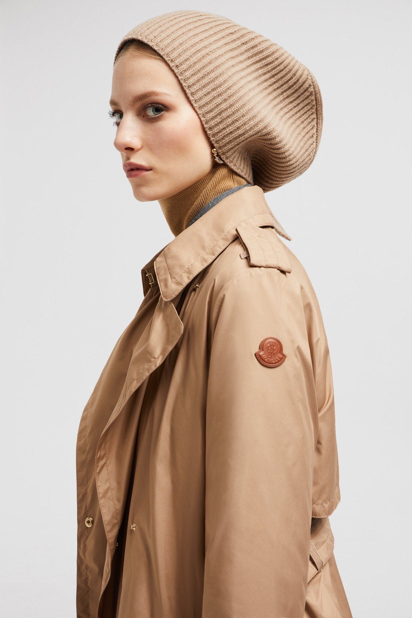 Shop Moncler Barbetane Down Trench Coat In Pink