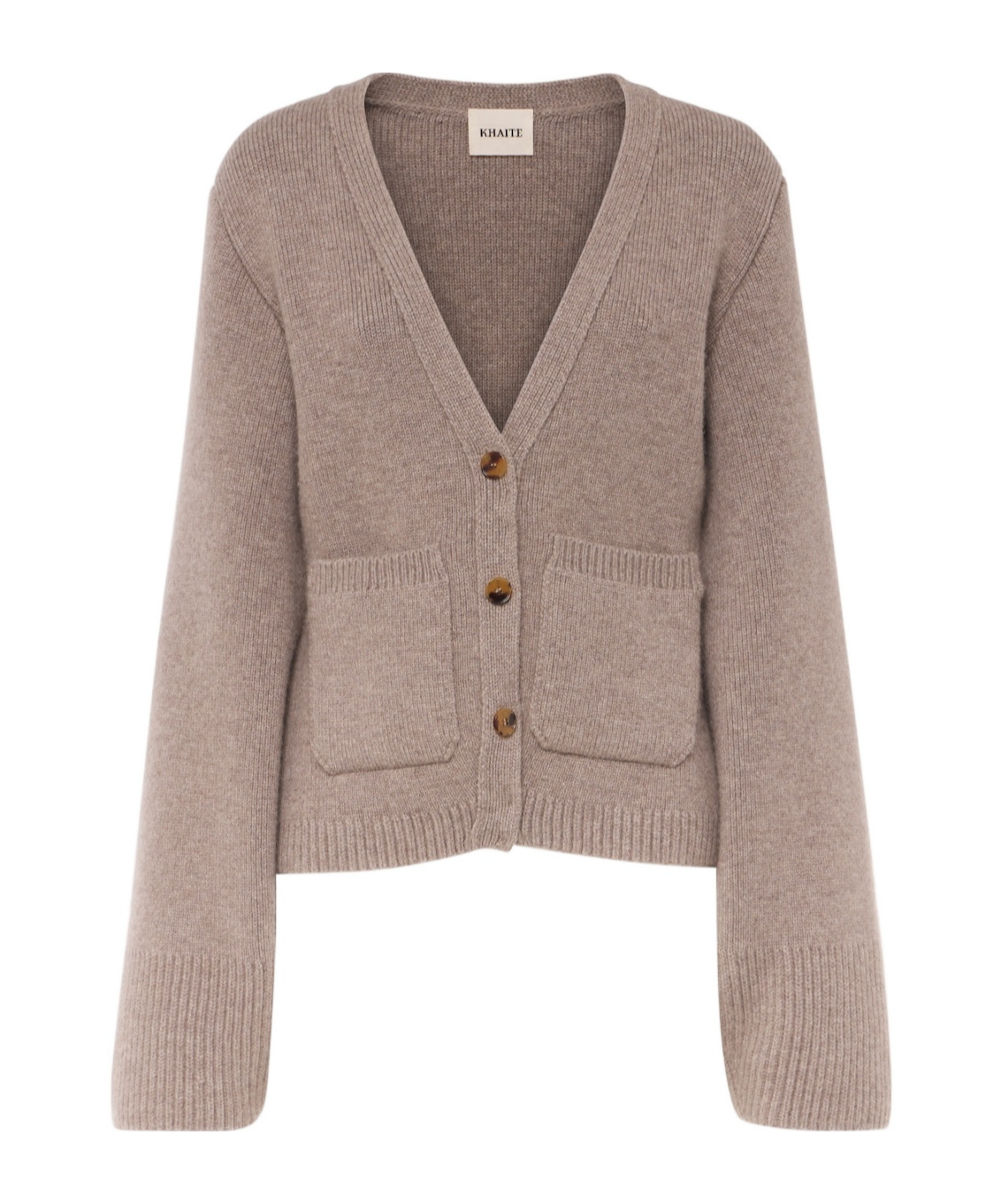 Khaite Scarlet Cashmere-blend Cardigan In Brown