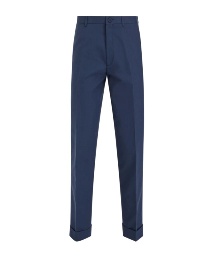 Dior Curled Casual Pants In Blue