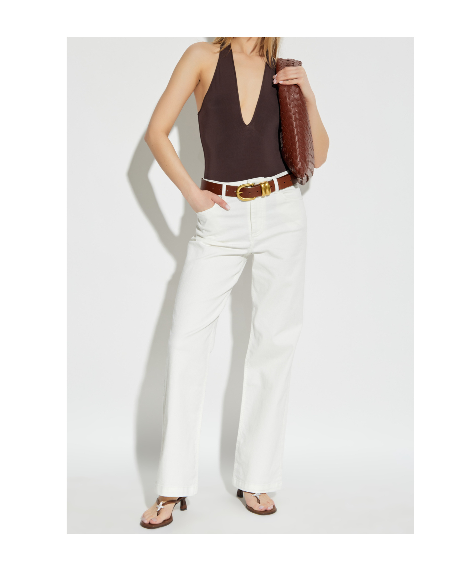 Ps By Paul Smith Ps Paul Smith Wide Leg Jeans In White