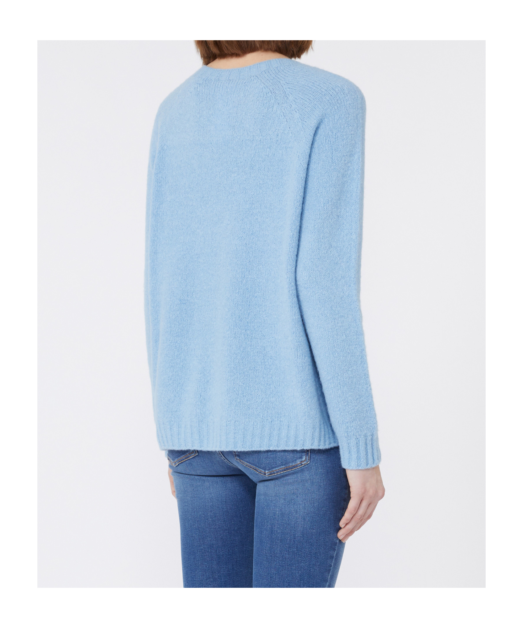 Max Mara Alpaca And Cotton Sweater In Blue