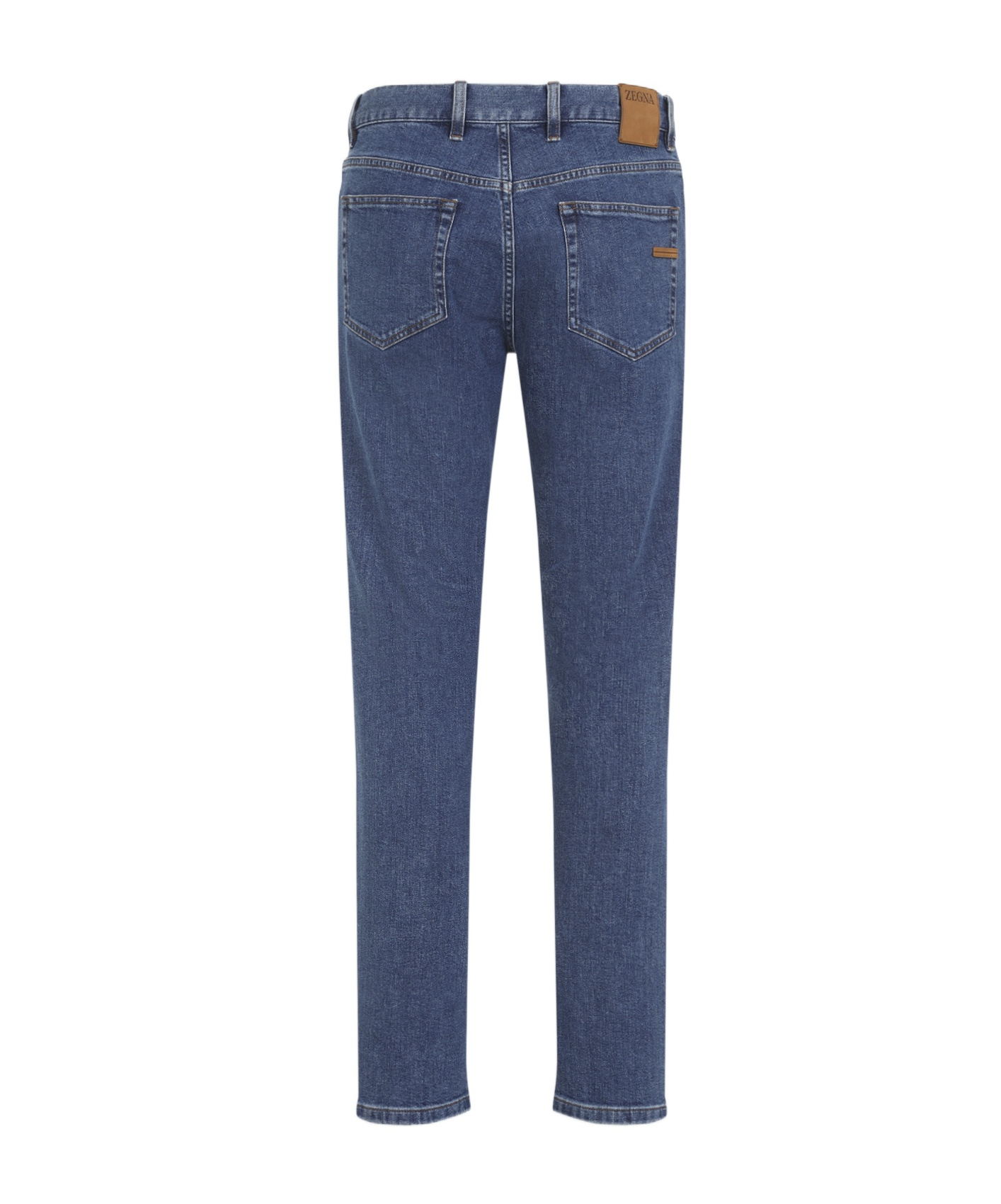 Zegna Denim Trousers With Belt Loops And Pockets In Blue