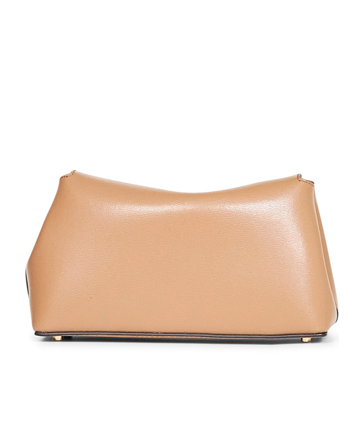 Totême T-lock Foldover Leather Clutch Bag In Brown