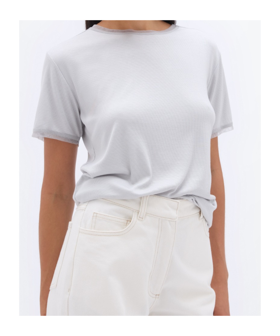 Remain Birger Christensen Mesh-trim T-shirt