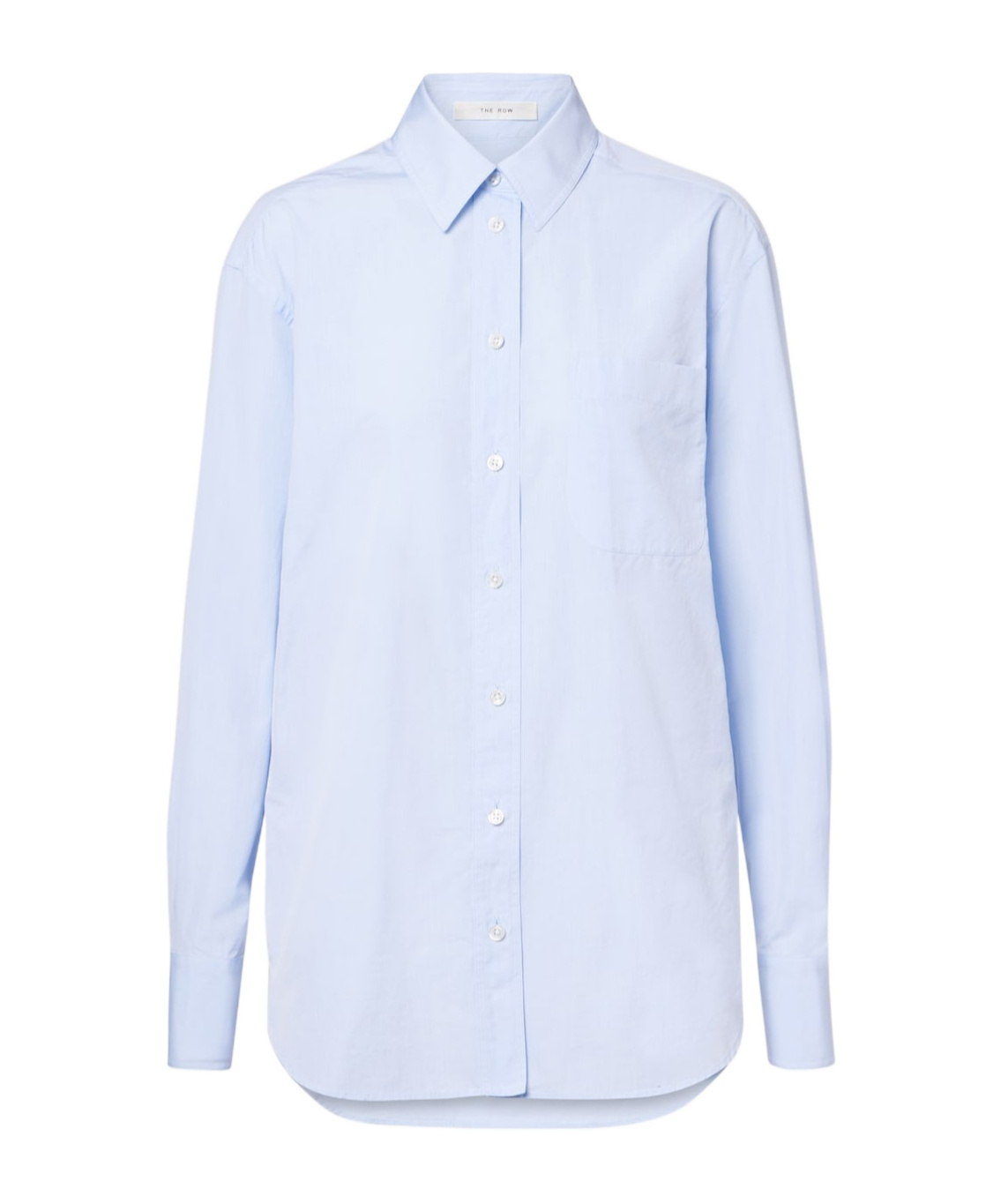 The Row Gavina Cotton Chambray Shirt In Blue