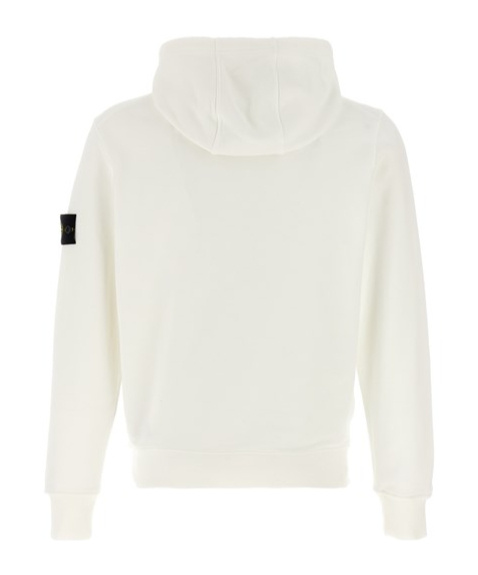Stone Island Organic Cotton Hoodie In White