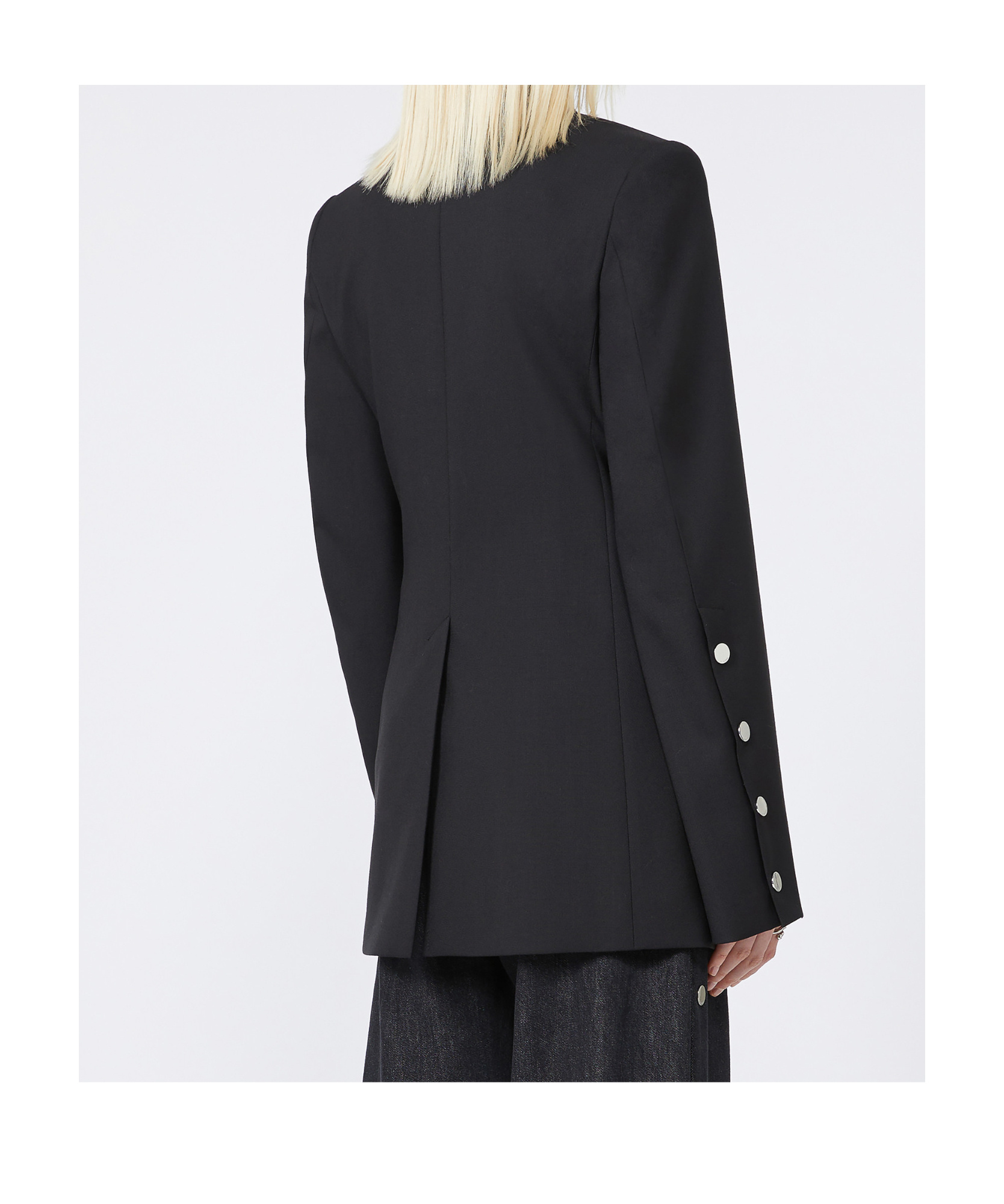 Sportmax Linen And Viscose Twill Blazer In Black