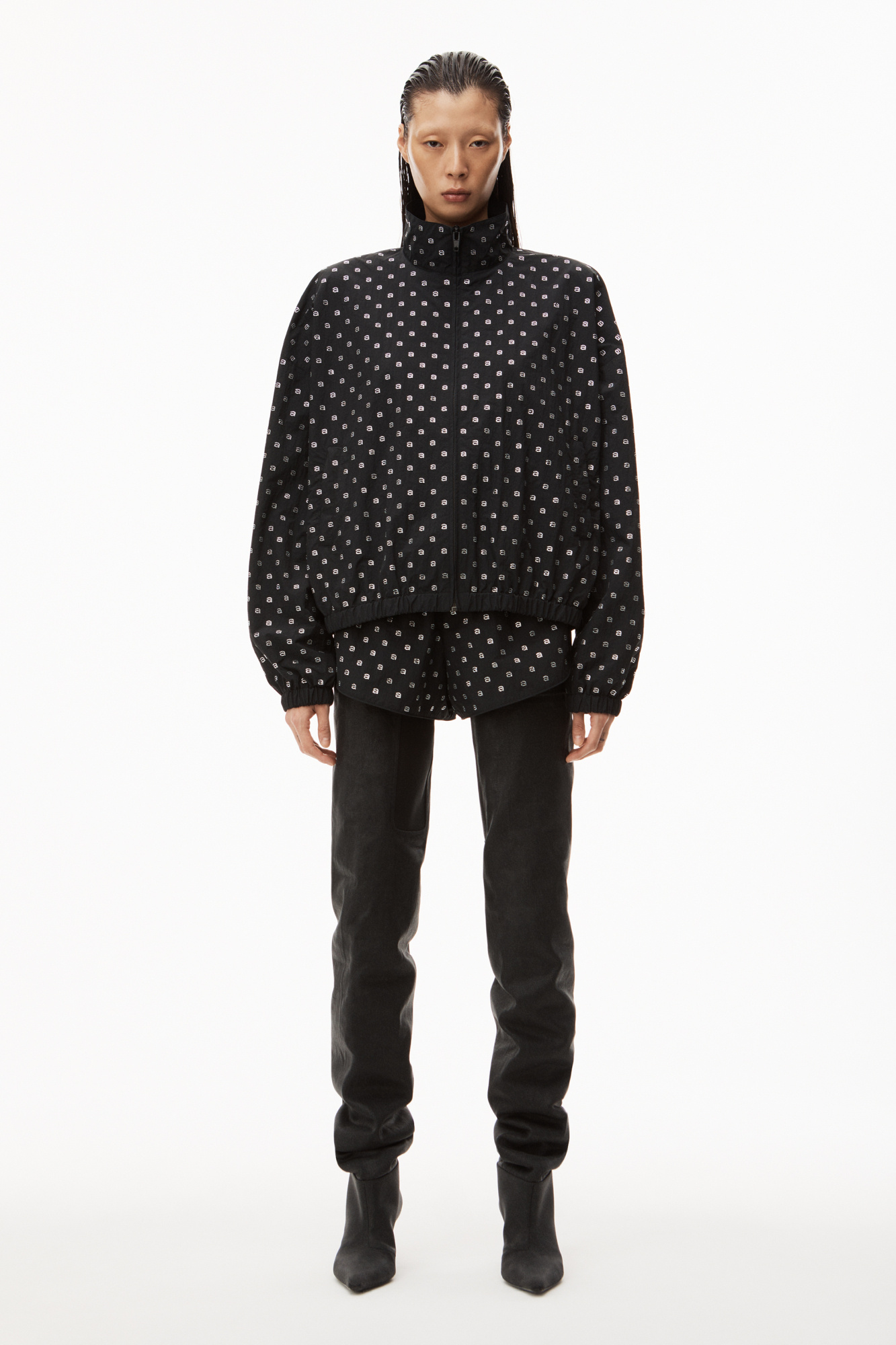 ALEXANDER WANG POLKA DOT-PRINT BOMBER JACKET