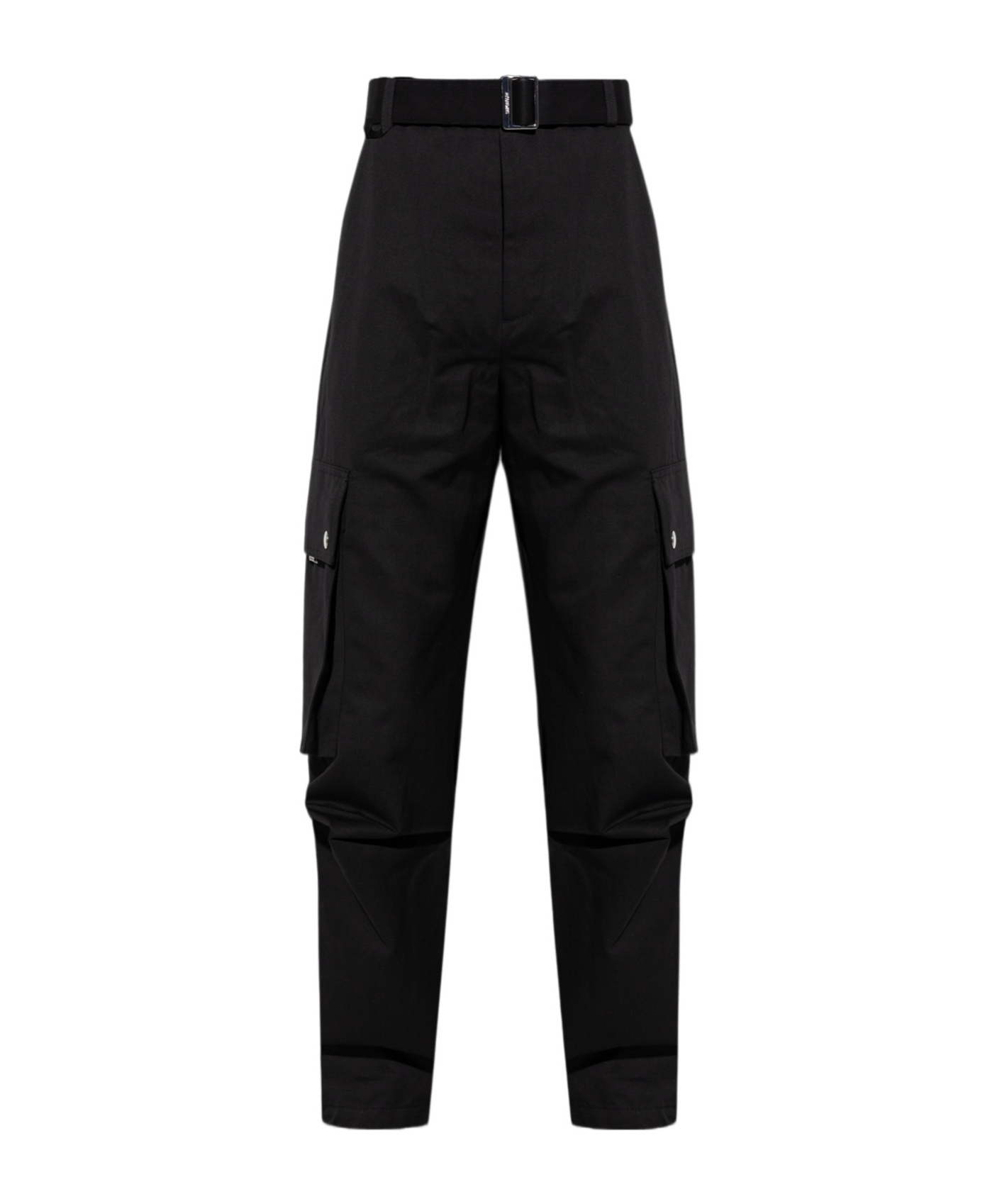 Jacquemus Cargo Gabardine Trousers In Eight In Black