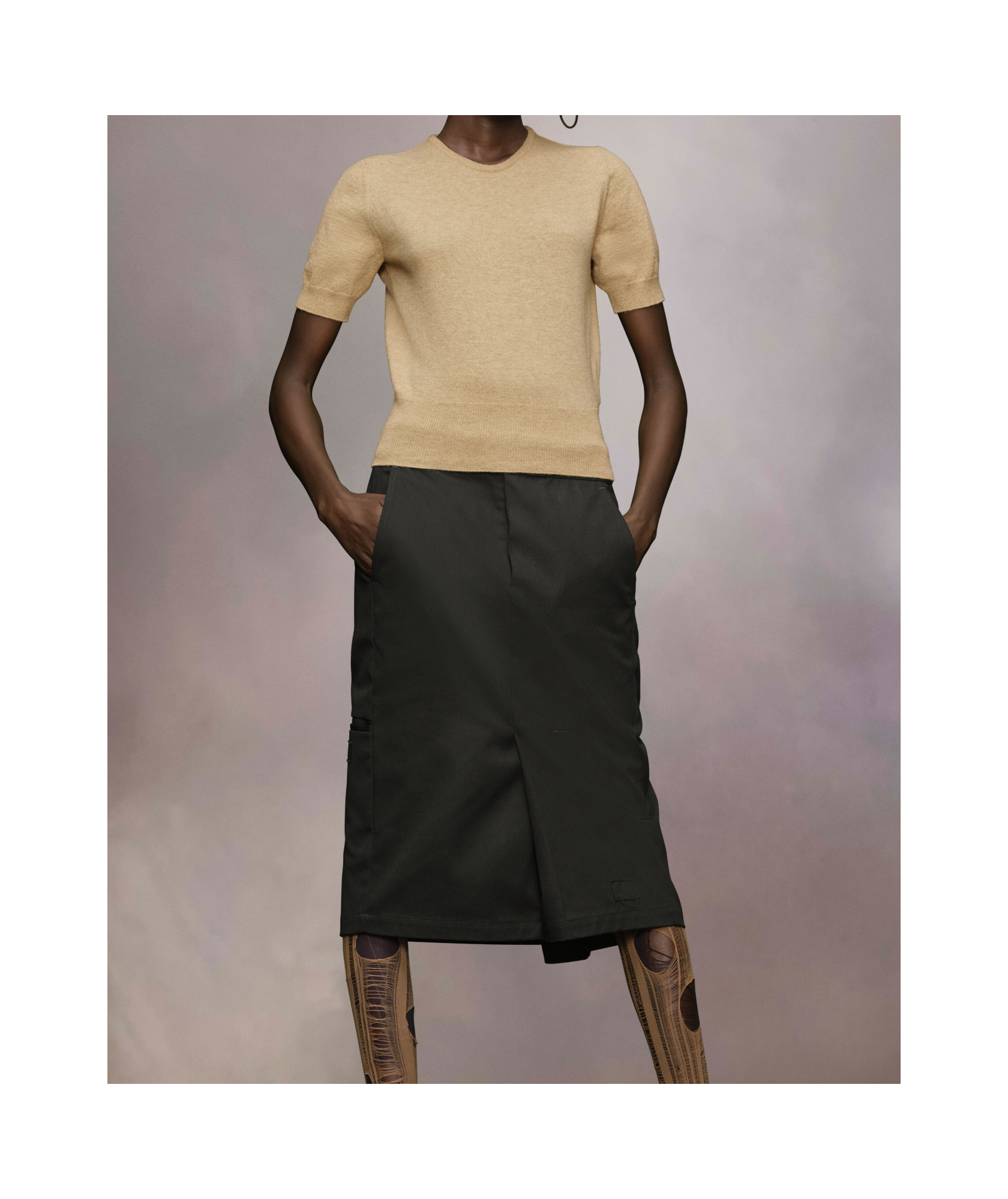 Maison Margiela Crew-neck Virgin Wool Jumper In Nude