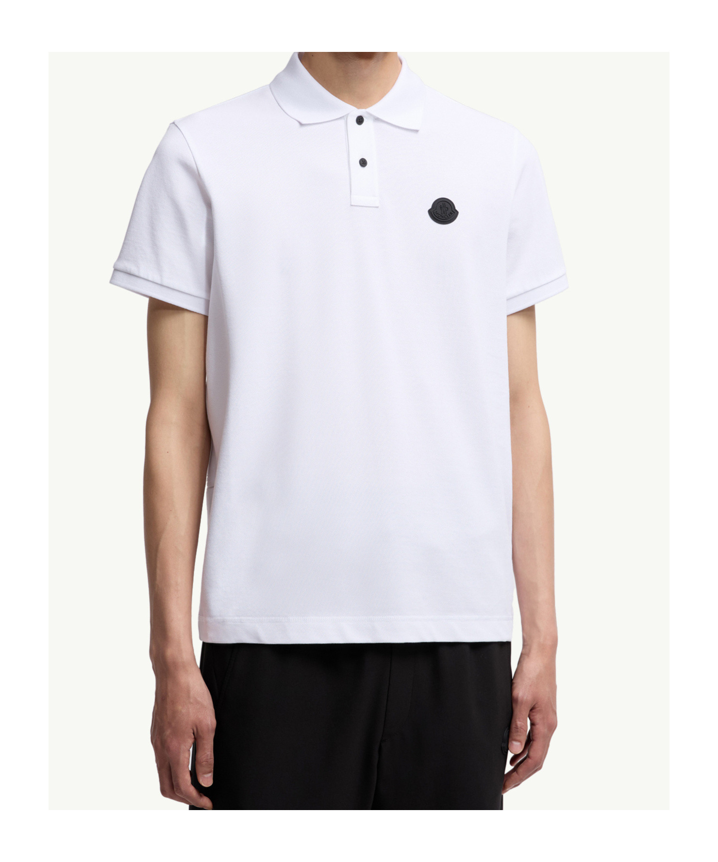 Moncler Classic Cotton Polo T-shirt In White