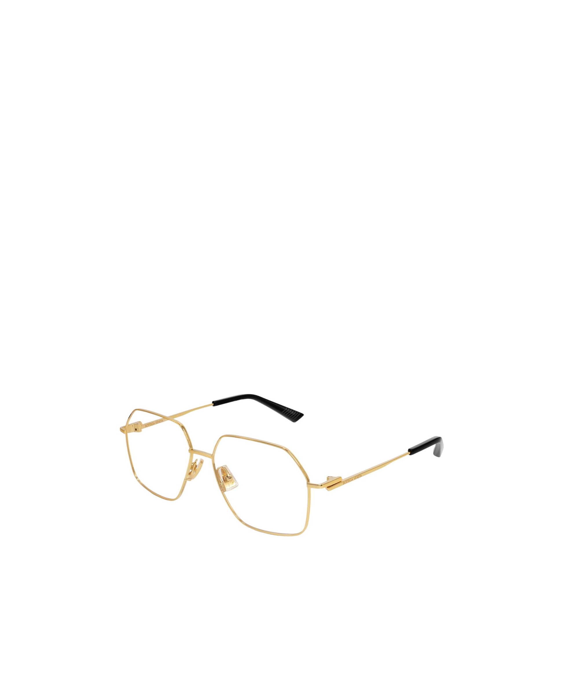 Bottega Veneta Bv1332o Glasses In Gold-gold-transparent