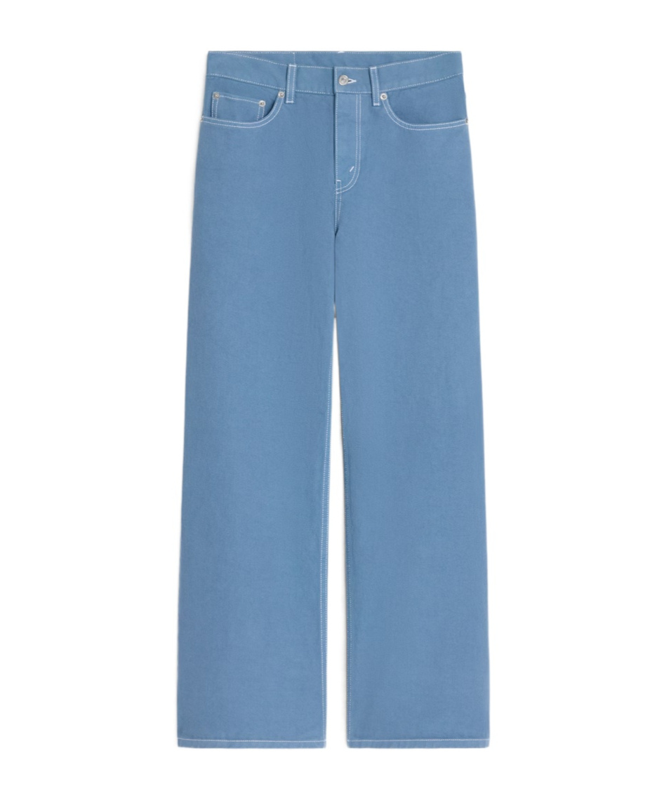Celine Jolene Jeans In Cotton Denim In Blue